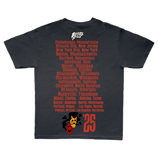 FLAVORZ R US "WORLD TOUR 25" BLACK SHIRT