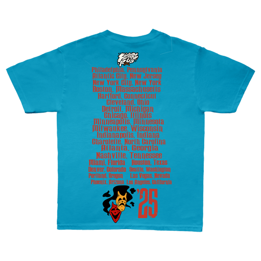 FLAVORZ R US "WORLD TOUR 25" TEAL SHIRT