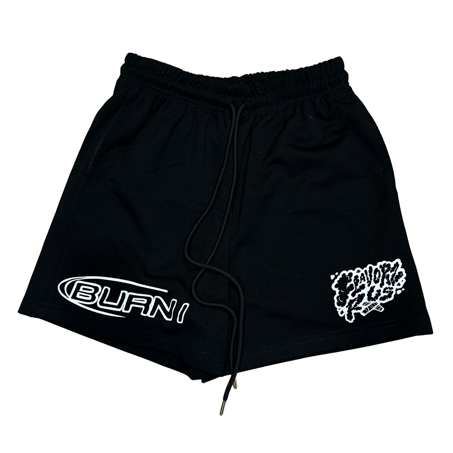 FLAVORZ R US "BURN1" BLACK SHORTS