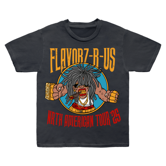 FLAVORZ R US "WORLD TOUR 25" BLACK SHIRT