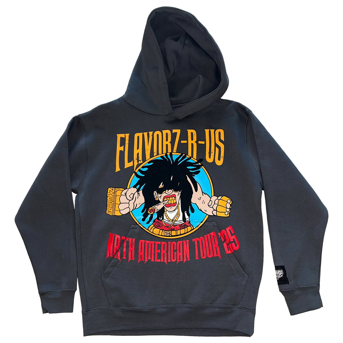 FLAVORZ R US "WORLD TOUR 25" DARK GREY HOODIE