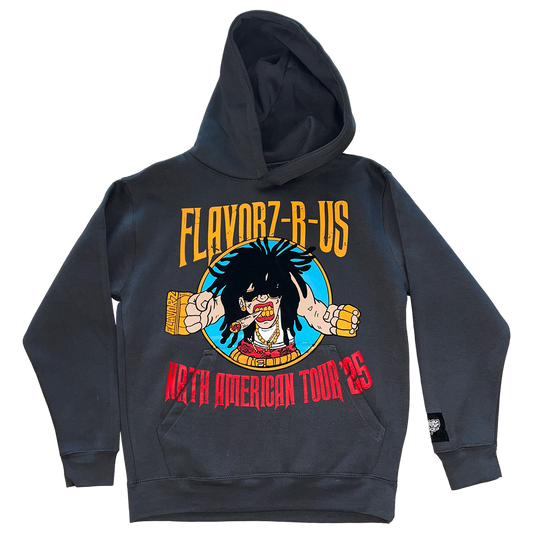 FLAVORZ R US "WORLD TOUR 25" DARK GREY HOODIE
