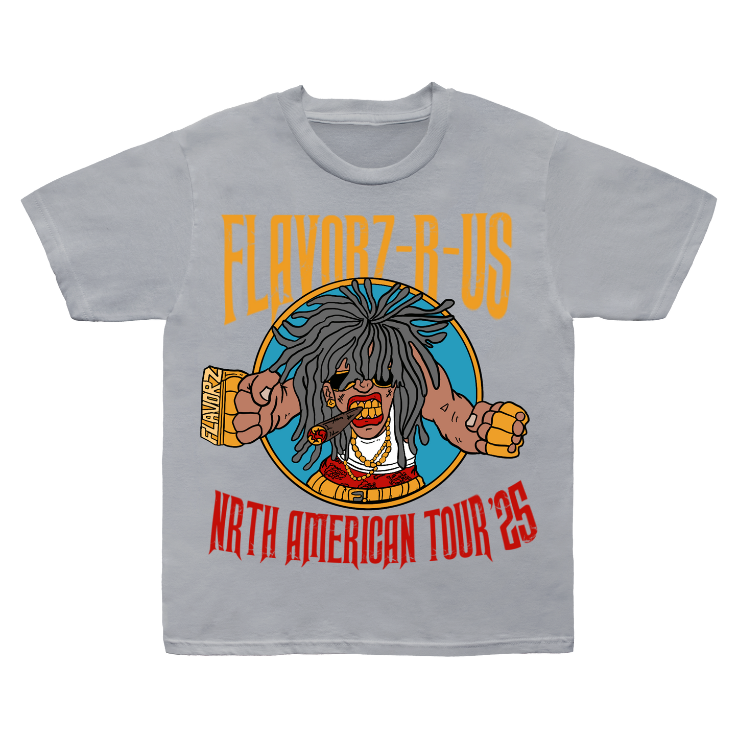FLAVORZ R US "WORLD TOUR 25" GREY SHIRT