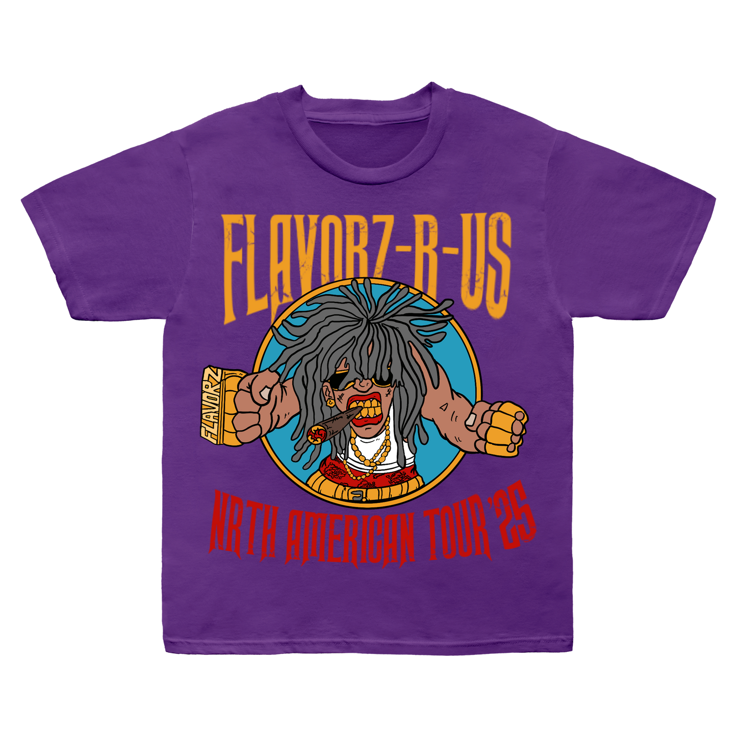 FLAVORZ R US "WORLD TOUR 25" PURPLE SHIRT