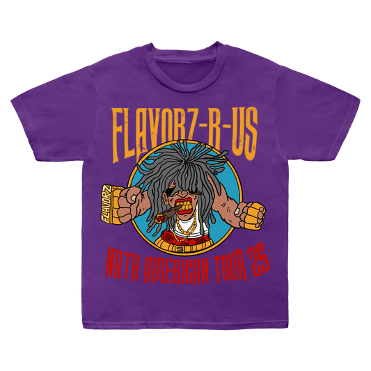 FLAVORZ R US "WORLD TOUR 25" PURPLE SHIRT