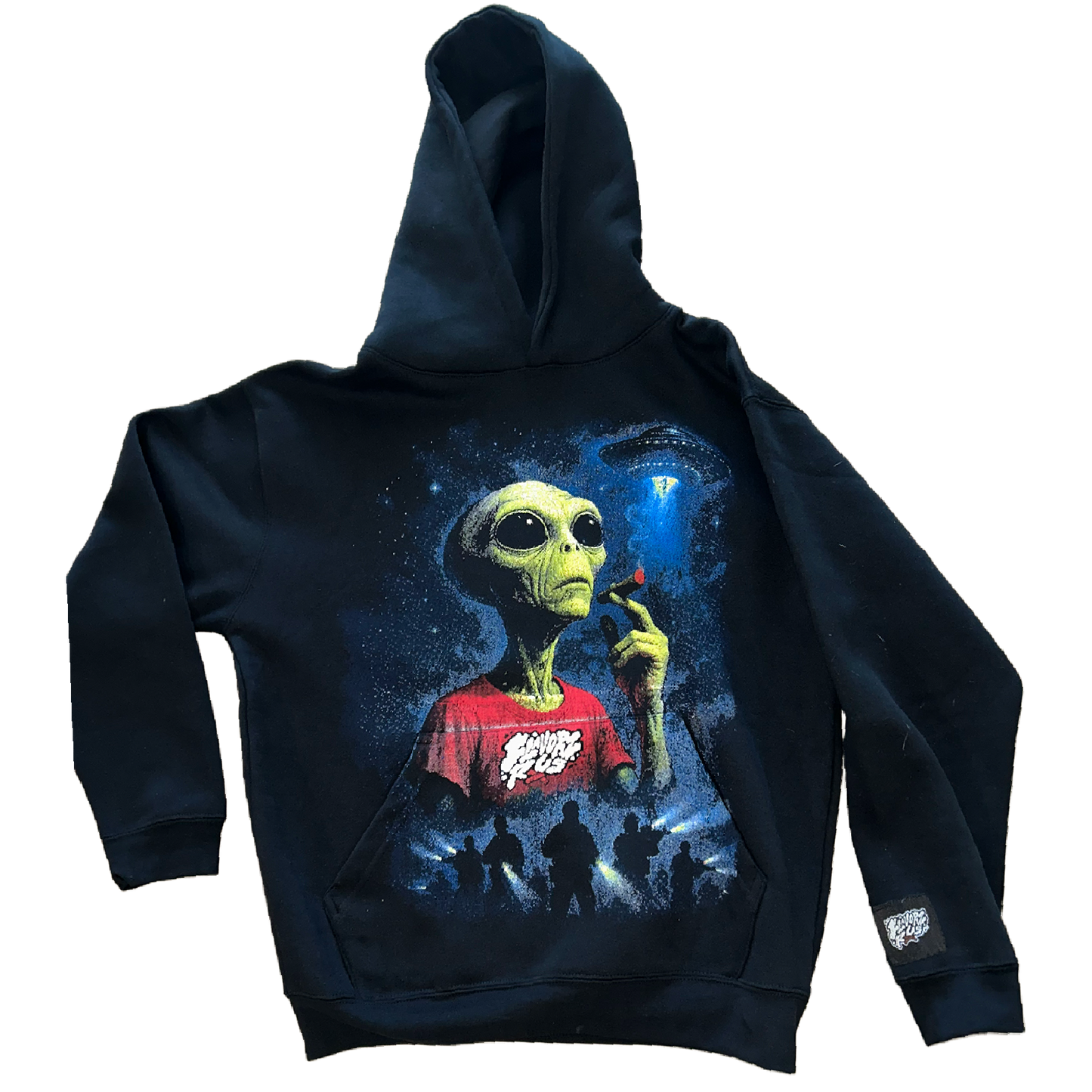 FLAVORZ R US "ALIEN INVASION" BLACK HOODIE