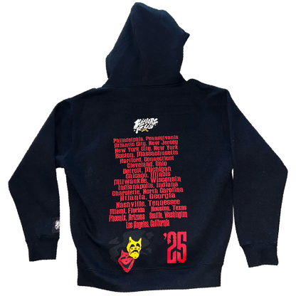 FLAVORZ R US "WORLD TOUR 25" BLACK HOODIE