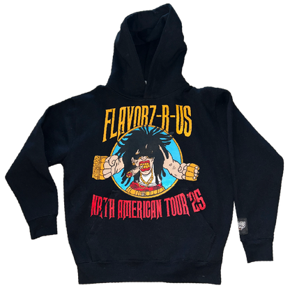 FLAVORZ R US "WORLD TOUR 25" BLACK HOODIE