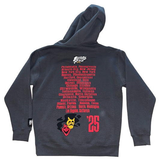 FLAVORZ R US "WORLD TOUR 25" DARK GREY HOODIE